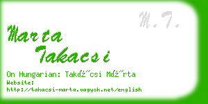 marta takacsi business card